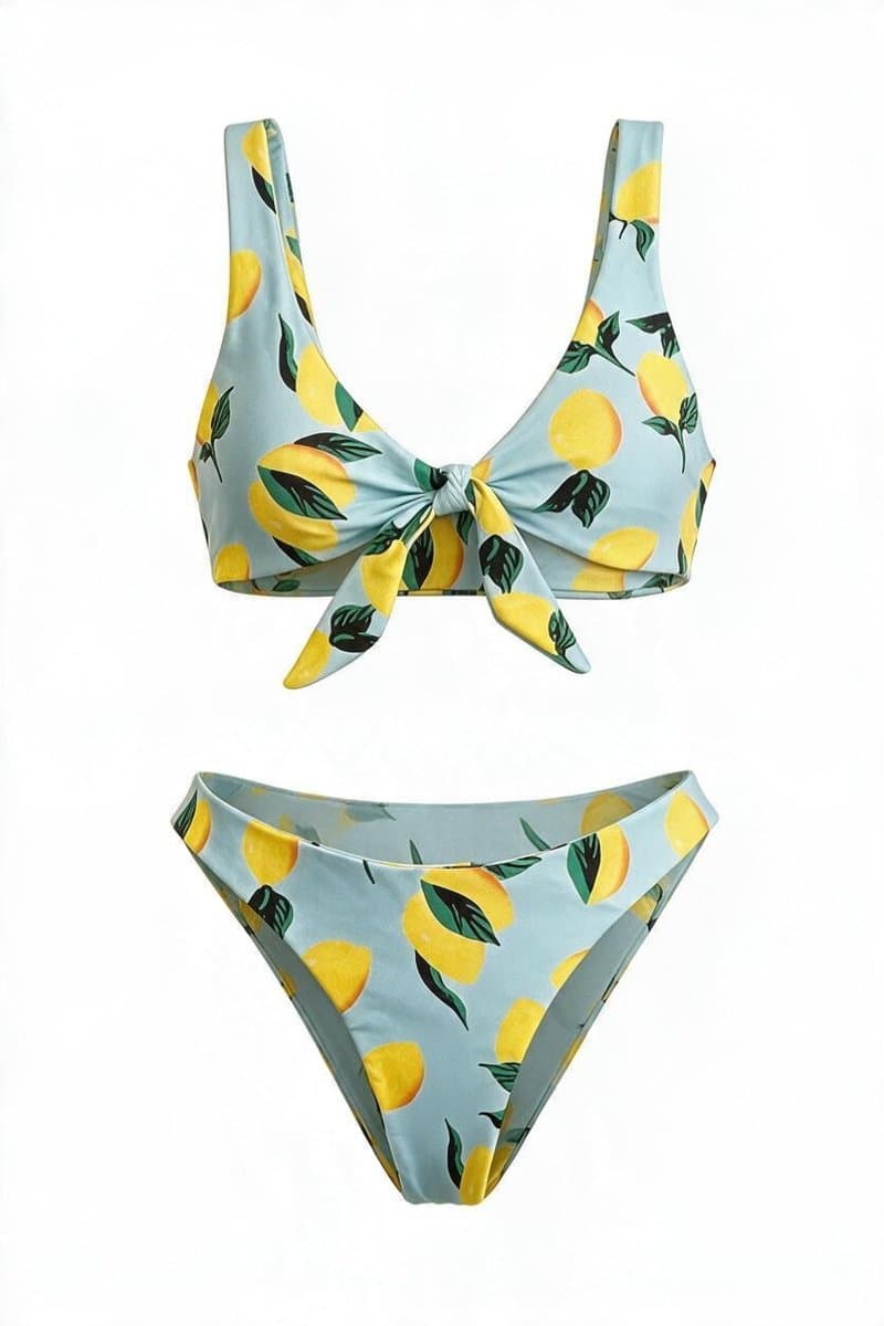 Conjunto Biquíni Azul Limão Zaful, Azul, tamanho M