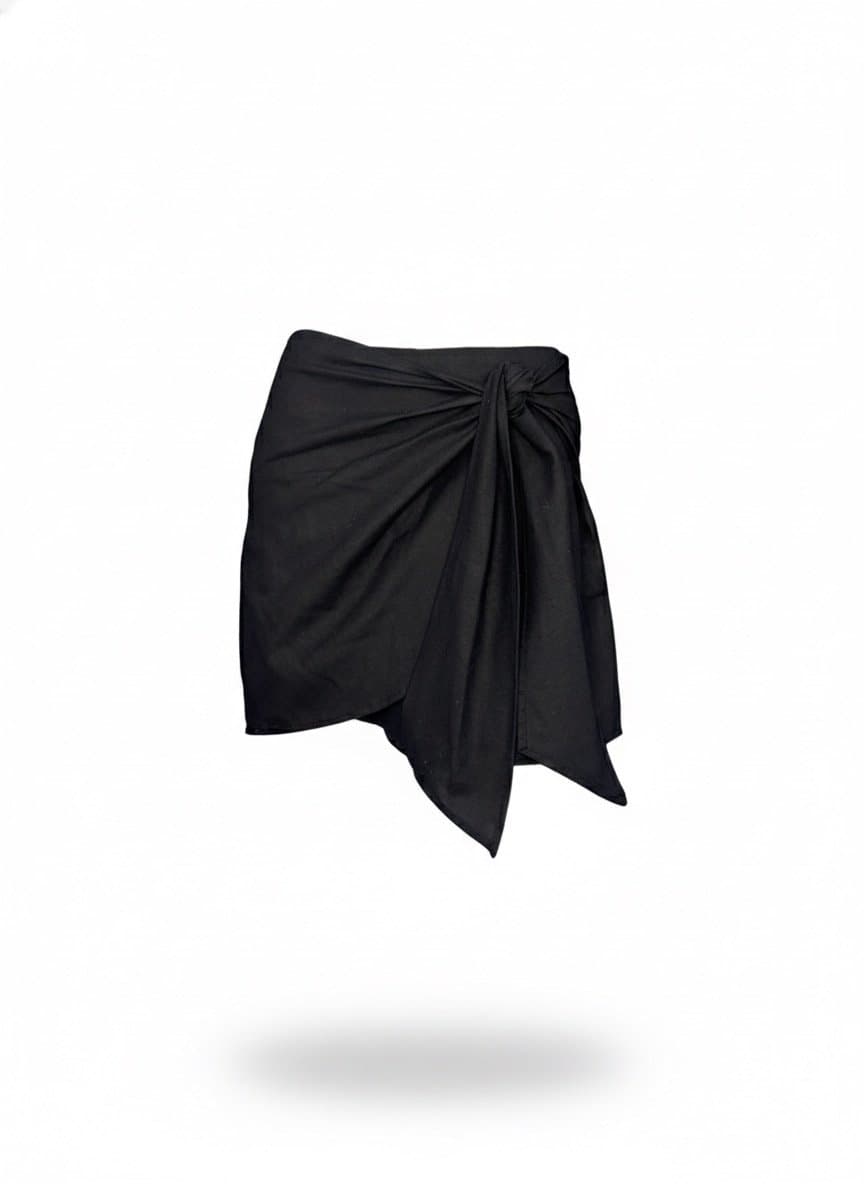 Shorts/Saia Preta Amarração G, Preto, tamanho G