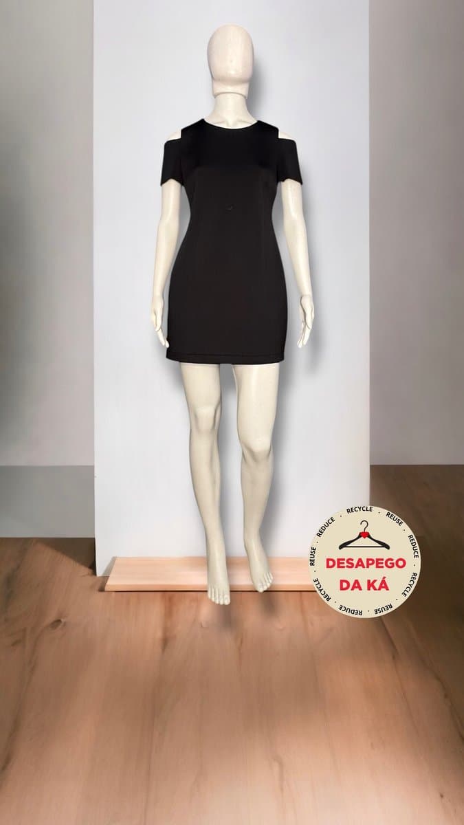 Vestido Preto Básico CKJ P, Calvin Klein, Preto, tamanho P — foto 3