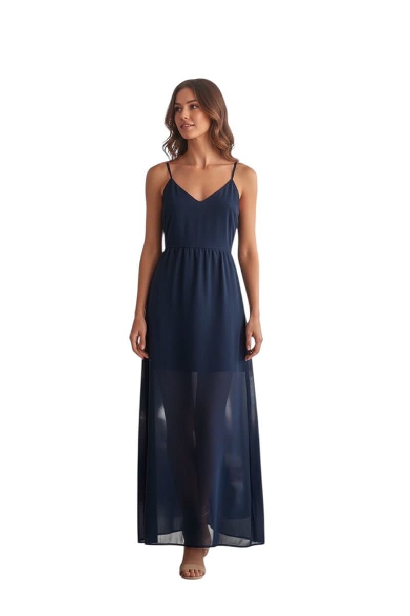 Vestido Longo Marinho Forever 21 P, Forever 21, Azul-marinho, tamanho P — foto 2