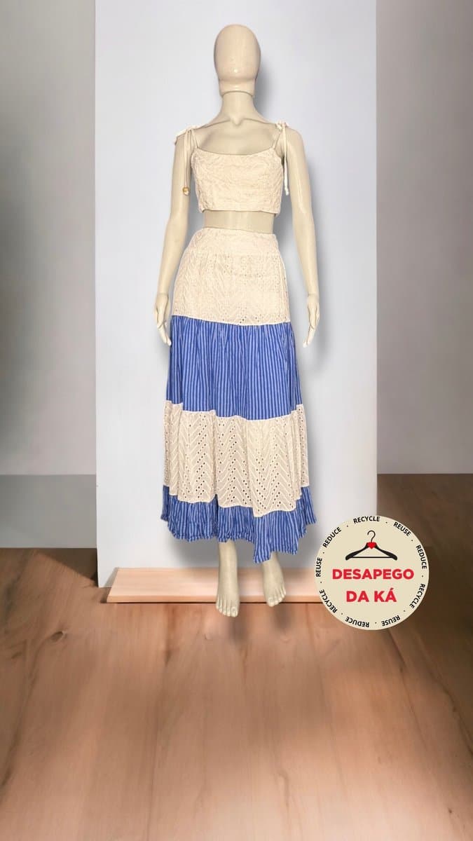 Conjunto Saia+ Top Laise Chicle M, Estampada, tamanho M — foto 3
