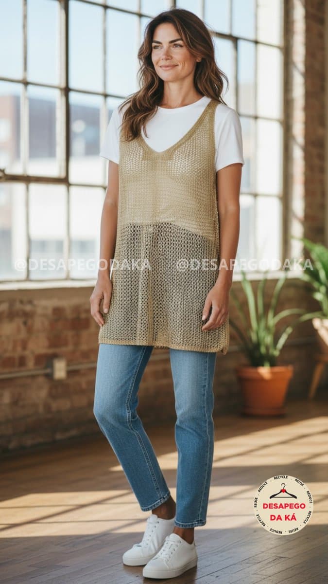 Regata Bronze Tricot Lelis Blanc, Dourado, tamanho G — foto 2