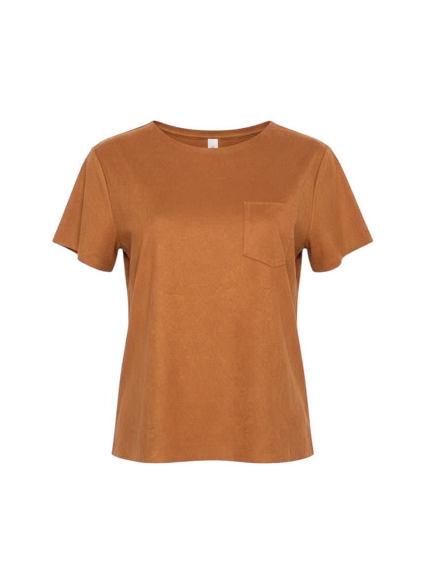 Blusa Suede Caramelo Morina, Morina, Marrom-claro, tamanho G