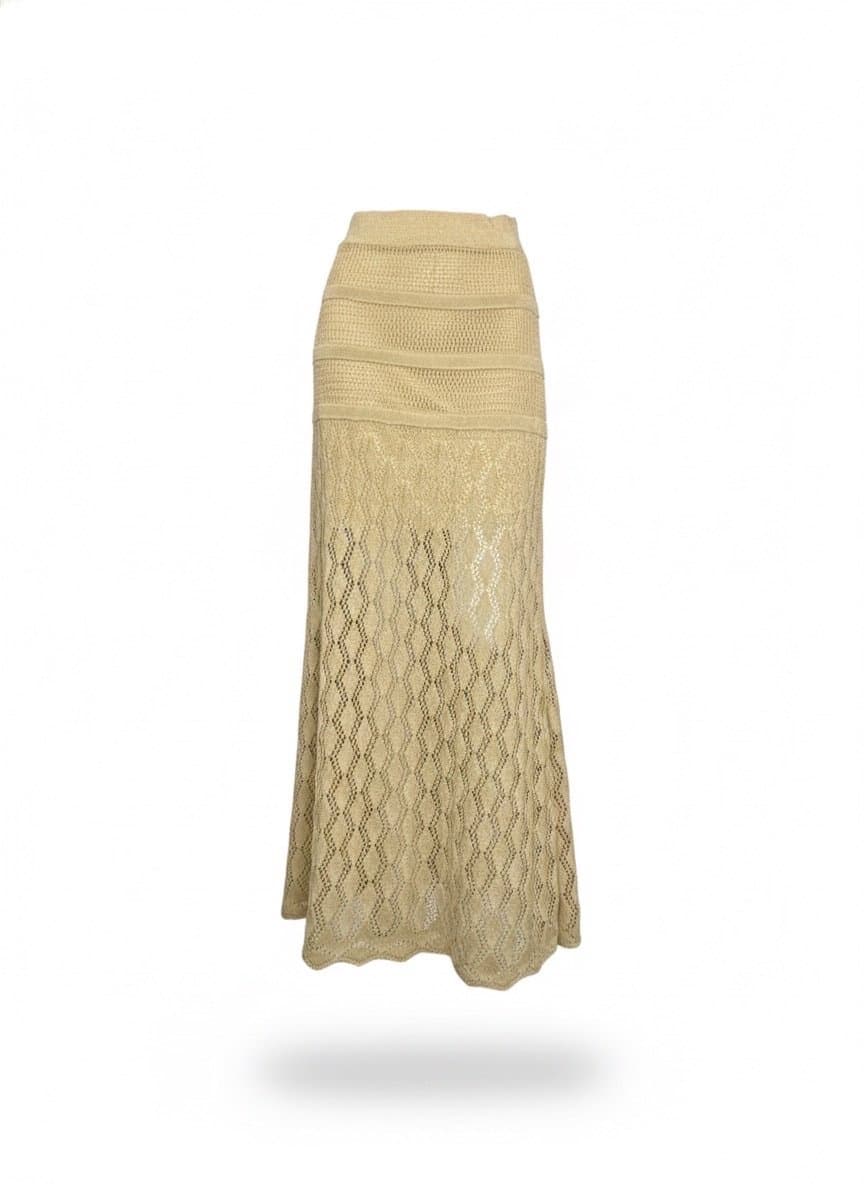 Saia Tricot Dourada Tvz P, Dourado, tamanho P