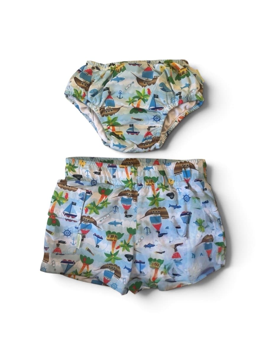 Kit Sunga + Bermuda Ecobabies, Estampada, tamanho 12M