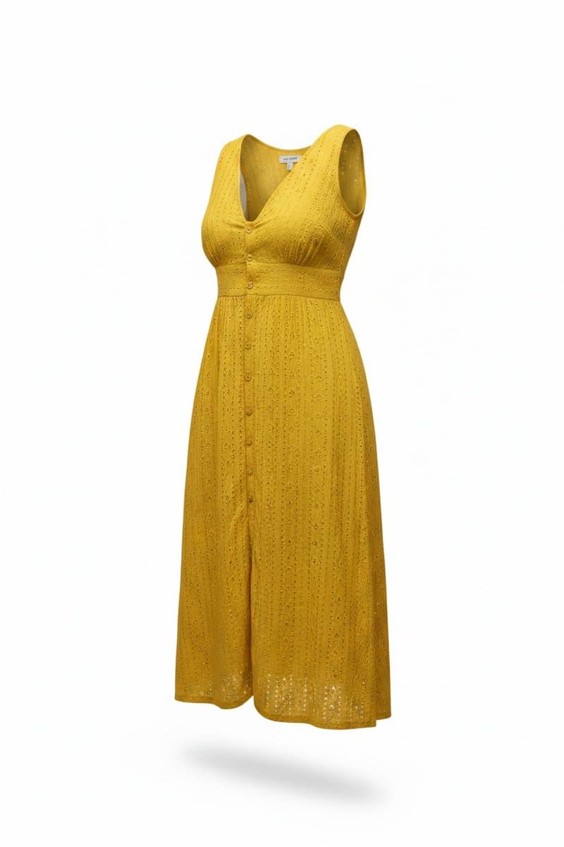 Vestido Dress To Laise Mostarda Botões, Dress To, Ocre, tamanho G