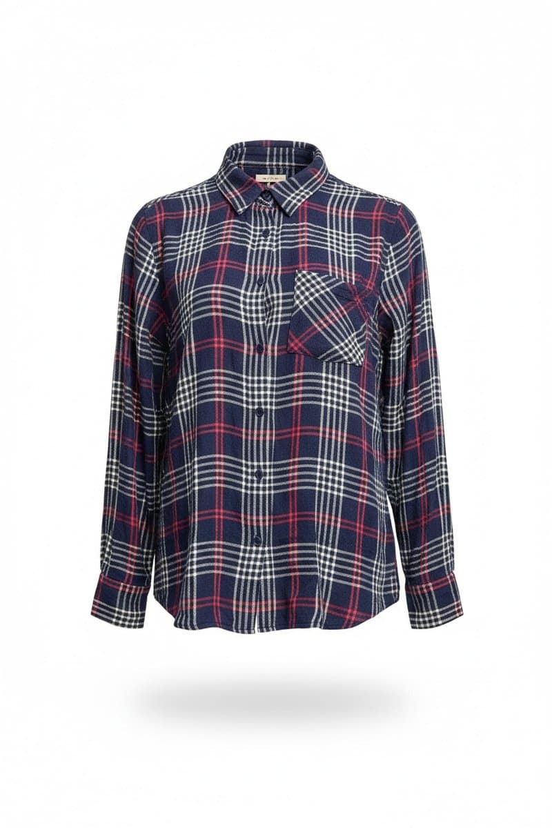 Camisa Xadrez Marinho/Vermelha Bluestell P, Bluesteel, Azul-marinho, tamanho M