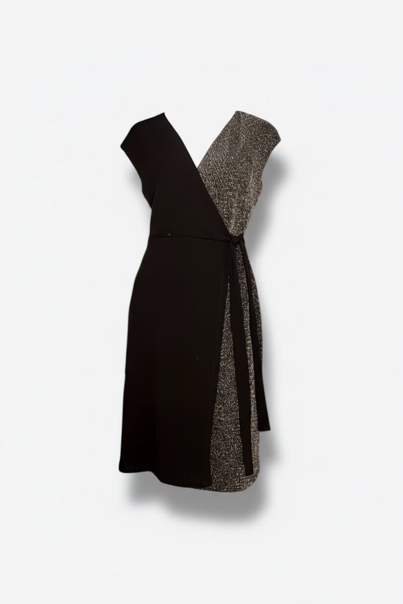 Vestido Preto/Lurex Luxology M, Preto, tamanho M
