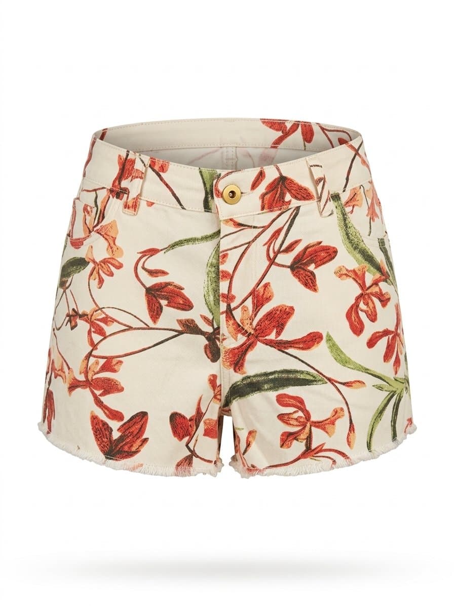 Shorts Sarja Mob Folhagens Vermelho 42, MOB, Vermelho, tamanho 42