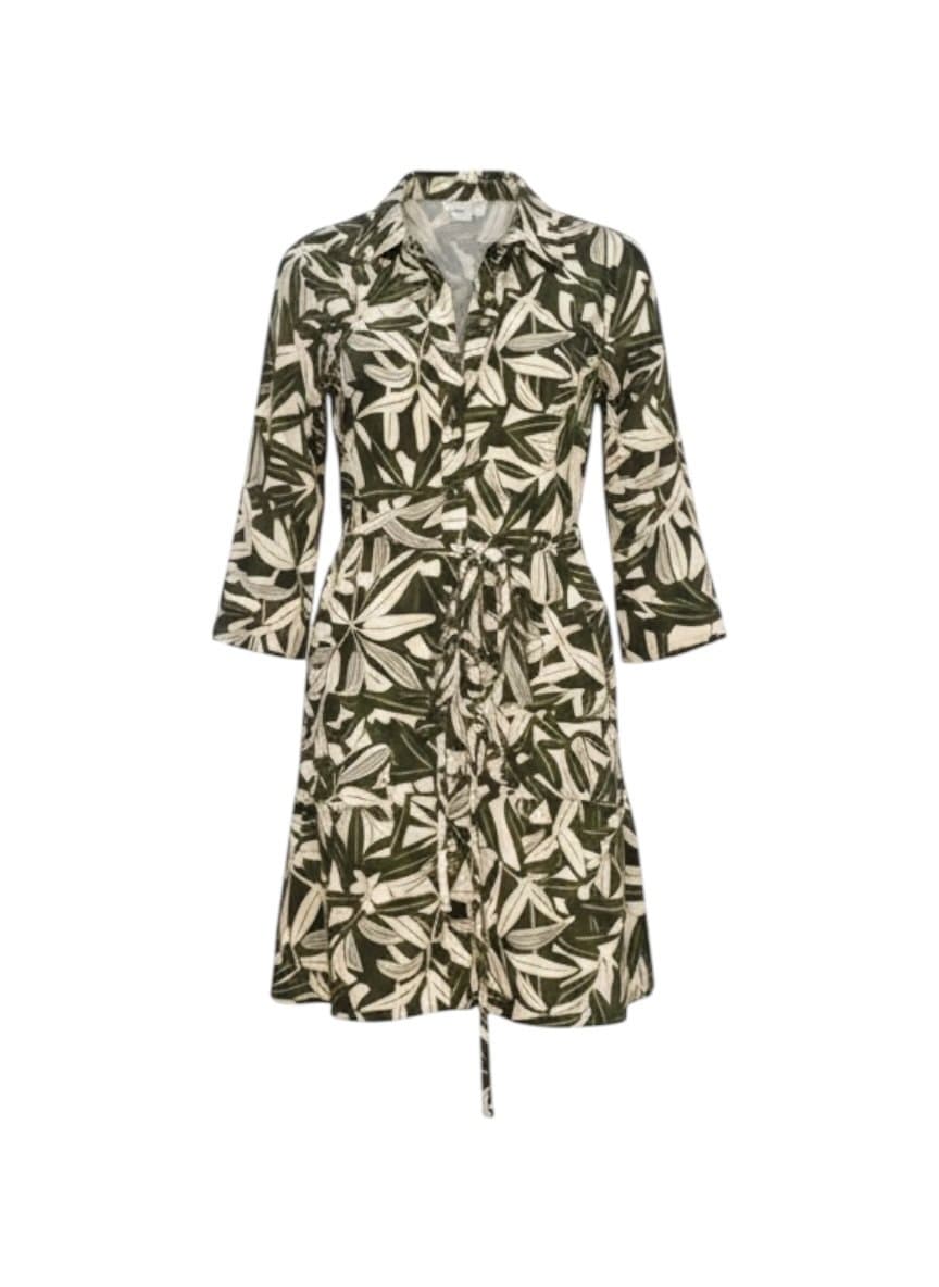 Vestido Chemise Folhagem Mob P, MOB, Estampada, tamanho P