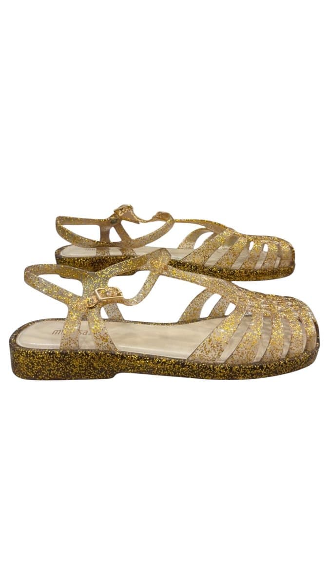 Sapatilha Glitter Dourada Melissa 35, Melissa, Dourado, tamanho 35