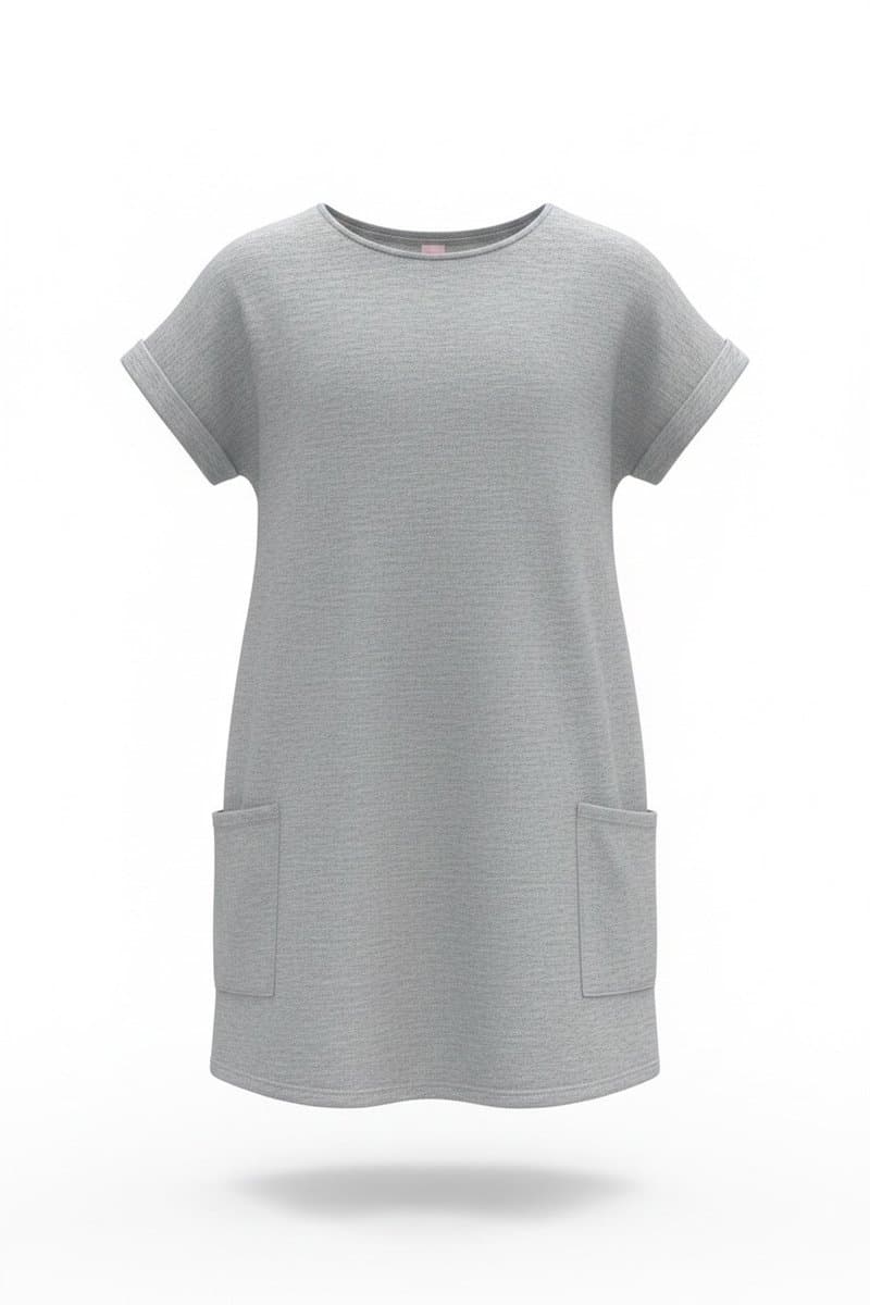 Vestido Tee Moletinho Mescla Lilica Ripilica, Cinza, tamanho 12