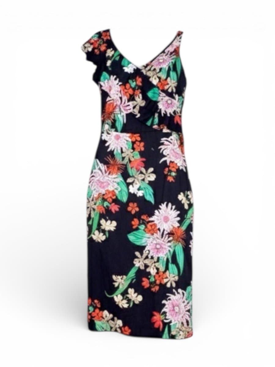 Vestido Malha Preto Estampa Malwee G, Malwee, Preto, tamanho G