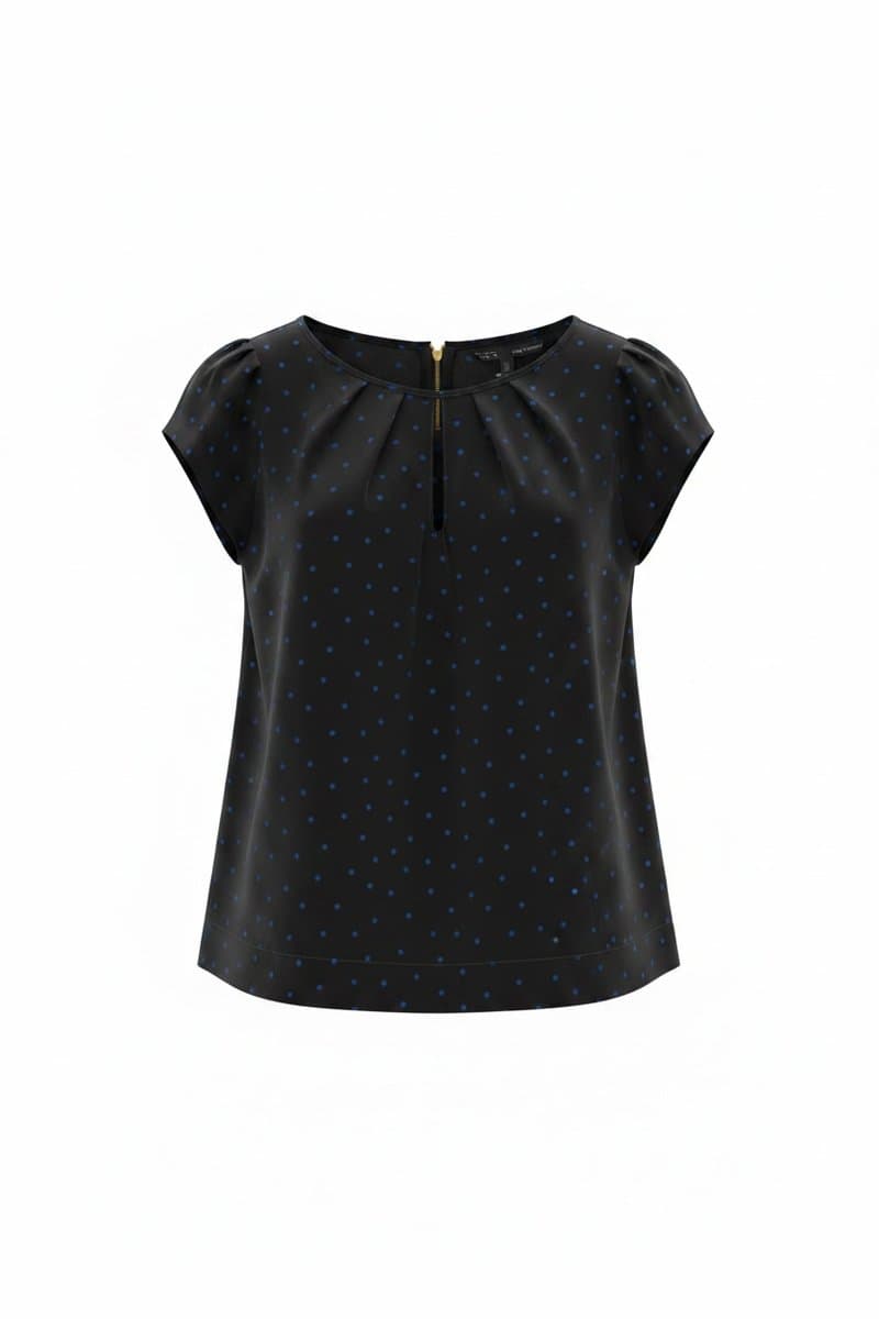 Blusa Preta Poa Azul Zara, Zara, Preto, tamanho M