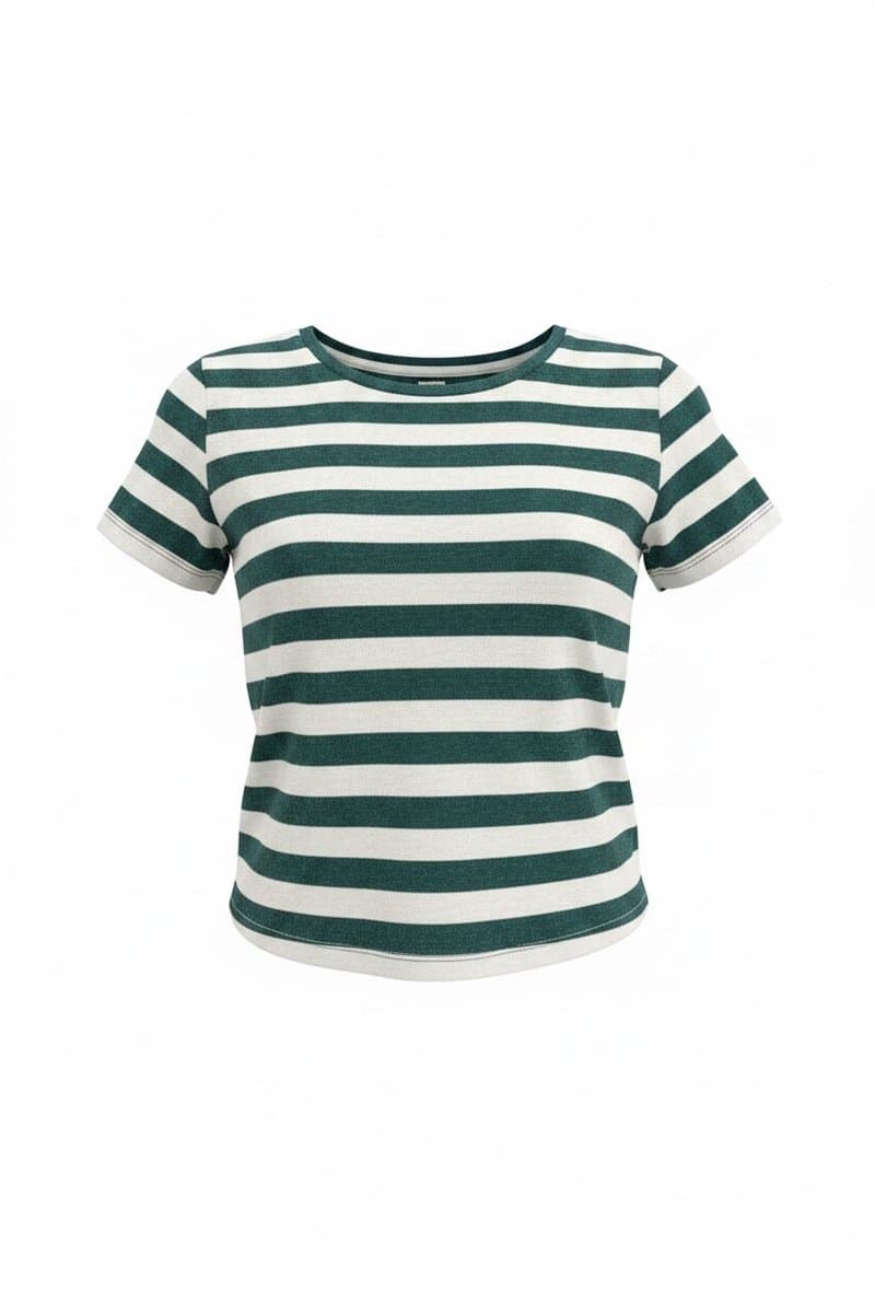 Tee Listra Verde/Off Zara, Zara, Verde, tamanho M