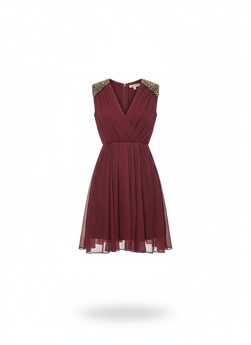 Vestido Antix Vinho Bordado P, Antix, Bordô, tamanho P