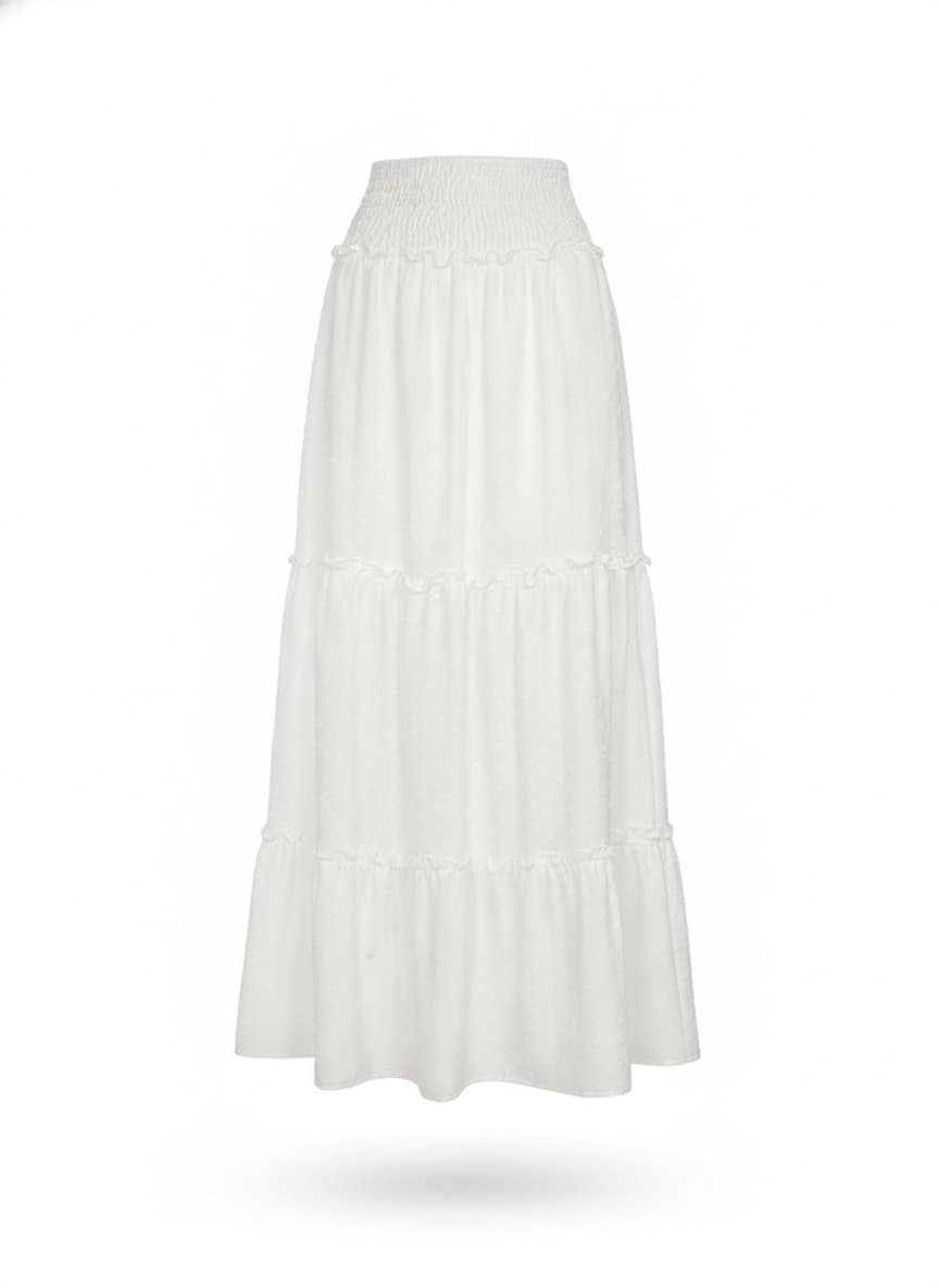 Saia Branca Lastex Market 33 P, Branco, tamanho P