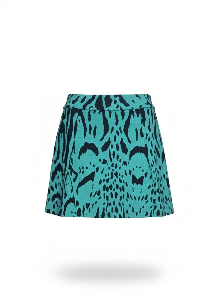 Saia Verde Animal Print Bobo M, Bo.Bô, Verde, tamanho M