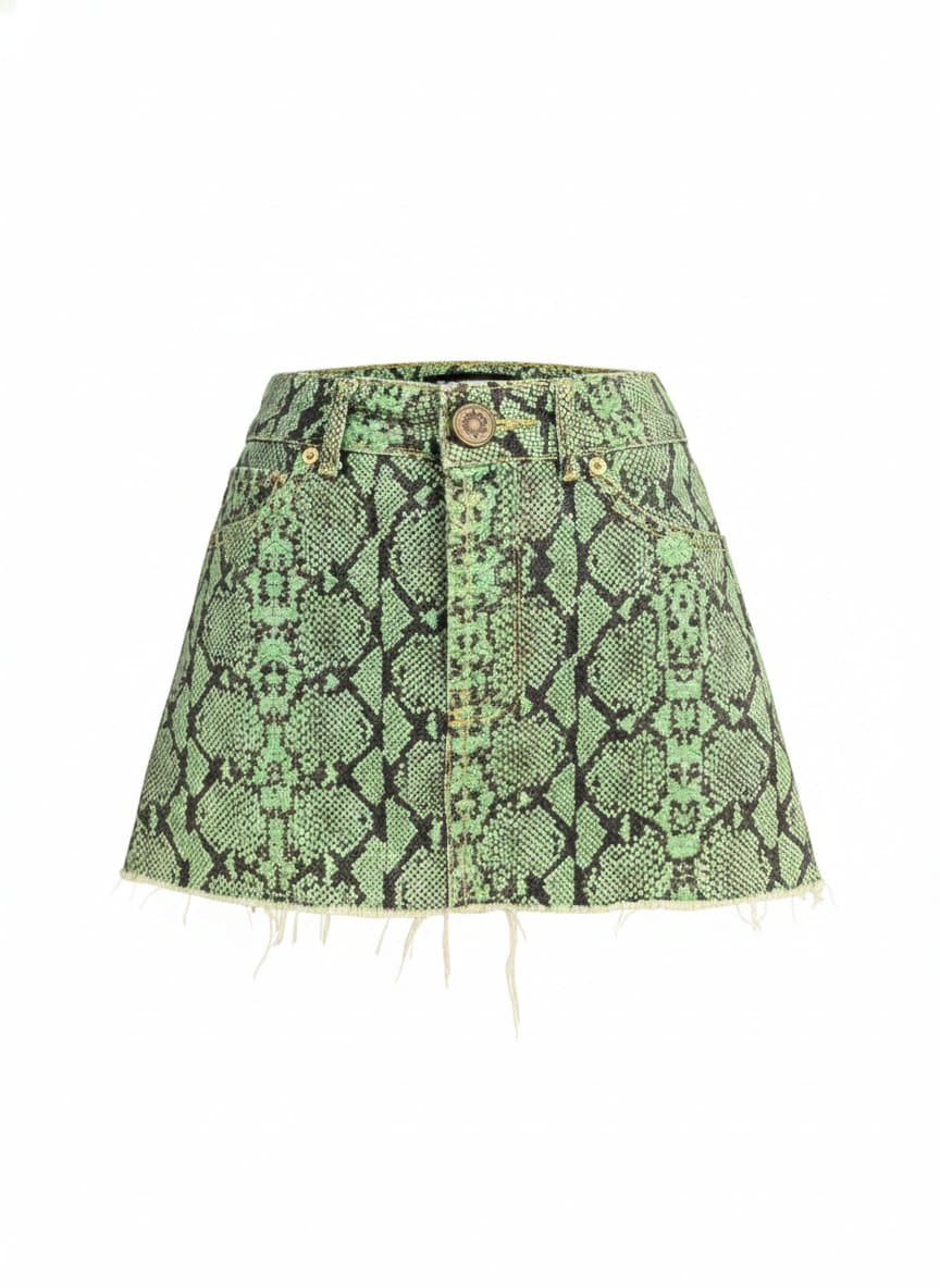Saia Sarja Pitton Verde Animale 36, Pitton, Verde, tamanho 36